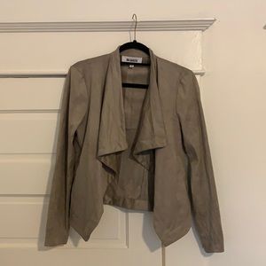 Taupe suede jacket perfect for Fall